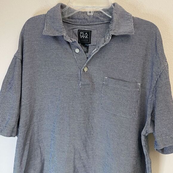 Jos A Bank Traveler| Large| 100% Cotton| Gingham print|Golf| Polo - Picture 8 of 13
